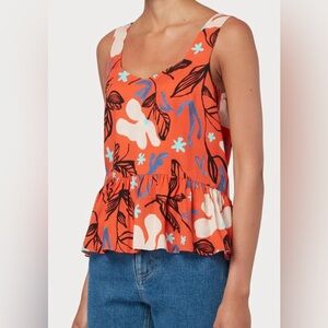 Paul Smith floral sleeveless top. 100 % cotton. New with tags. US size 10 NWTs!